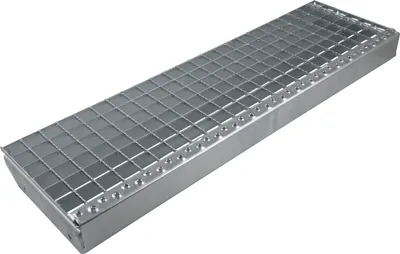 Produktbild von Normtreppenrost Außenmaß 1200 x 240 mm, Maschenteilung 33 x 33 mm