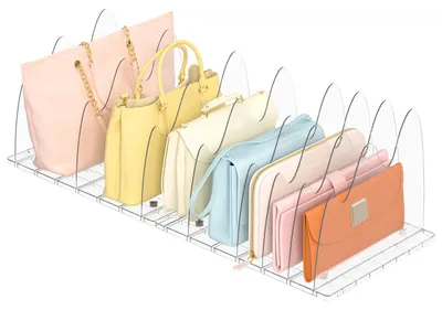 Immagine prodotto di Omgoods - Divisori trasparenti per scaffali - 31,8 x 24 cm - Set di 8 pezzi per armadi e organizzazione