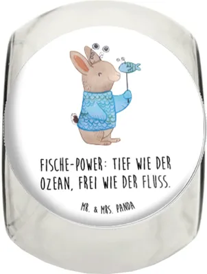Produktbild von Mr. & Mrs. Panda Kaffeedose Fische Astrologie XL 2000ml - Weiß - Geschenk, Aufbewahrungsdose, Geschenkidee Zum Geburtstag, Geburtstagsgeschenk, Sternzeichen, Vorratsglas