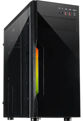 Produktbild von Inter-Tech B-42 RGB, Tower, PC, Schwarz, ATX, micro ATX, Metall, Gaming