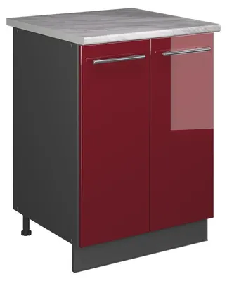 Produktbild von Spülenunterschrank Vicco Fame-Line Bordeaux Hochglanz/Anthrazit 60 cm, Model 65264