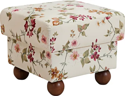 Produktbild von Max Winzer Hocker Monarch - Flachgewebe weiß - Maße: 54 x 54 x 48 cm