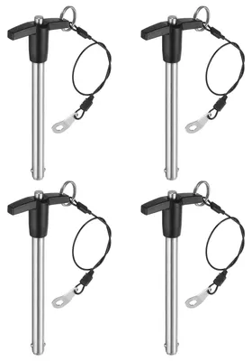 4 T-Griff-Schnellspannstifte, 10 mm x 90 mm, Edelstahl