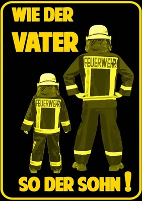 Produktbild von vianmo Holzschild 40x30 cm Feuerwehr wie Vater so der Sohn