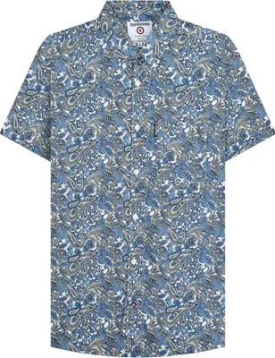 Produktbild von Lambretta - "SS25" Hemd für Herren LB279 (2XLTL) (Weiß/Blau)