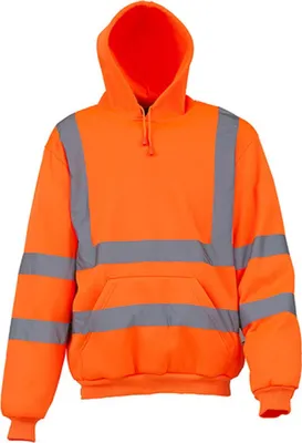 Produktbild von YOKO HVK05 | Herren Hi Vis Pull-Over Hoodie / EN ISO20471 Klasse 3 - Farbe: Hi-Vis Orange - Größe: XXL