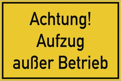 Produktbild von Dreifke® Achtung! Aufzug außer Betrieb, Magnetfolie, 300x200 mm