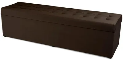 Produktbild von MG Design Polsterhocker Braun 45x160 cm - Stauraum 190L, bis 300 kg, samtig-weich mit Schimmer, pflegeleicht, für Wohnzimmer & Flur