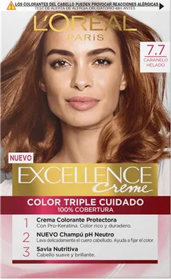 Obrázek produktu pro L'Oréal Paris EXCELLENCE krémová barva na vlasy č. 7.7 – Iced Caramel, 192 ml