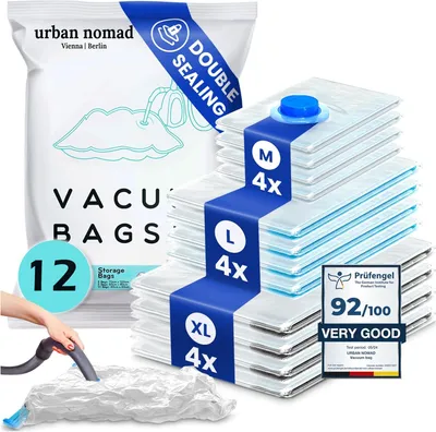 Productafbeelding van Vacuümzakken - Set van 12 - Lekvrij - Herbruikbaar