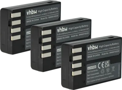 Produktbild von vhbw 3x Akku Ersatz für Pentax D-Li109 für Kamera (900 mAh, 7,2 V, Li-Ion)