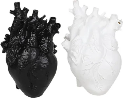 Produktbild von Herzstatue aus Kunstharz 3D-Herz-Figuren Kunst Herz-Skulptur