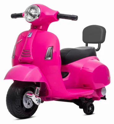 Zdjęcie produktu dla Hulajnoga elektryczna Vespa od 18m pojazd elektryczny pojazd dziecięcy hulajnoga z oparciem różowy