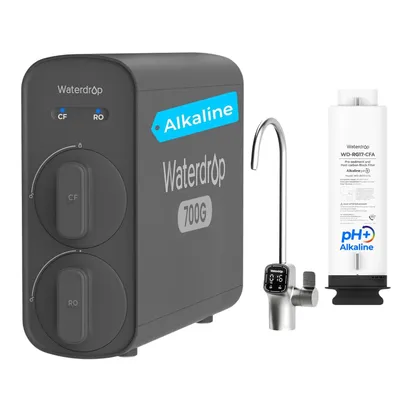 Produktbild von Waterdrop G5P700A Alkalische Mineral-pH+-Umkehrosmoseanlage, 700 GPD, mit einem zus?tzlichen WD-G5P700A-CF Ersatzfilter