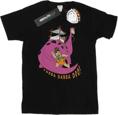 Produktbild von The Flintstones - "Yabba Dabba Doo" T-Shirt für Damen BI48038 (S) (Schwarz)