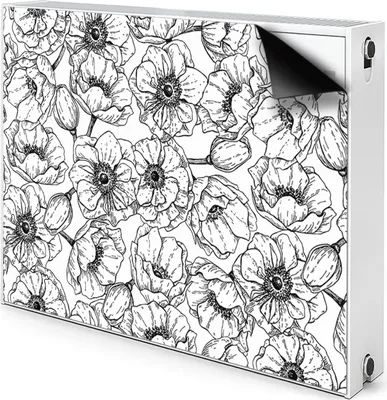 Obrázek produktu pro Magnetický kryt radiátoru Kryt radiátoru 100x60 cm - Téma, květiny