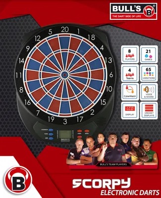 Produktbild von Bull´s Scorpy elektronisches Soft-Tip Dartboard - für die heißen Duelle daheim