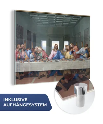 Obrázok produktu pre MuchoWow® Große Sklenené obrazy - Obrazy na stenu - Foto na skle Posledná večera - Leonardo da Vinci 120x90cm Nástenná dekorácia zo skla - akrylový sklenený obraz -