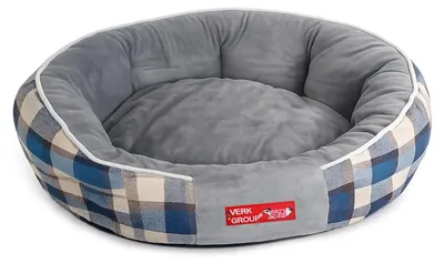 Produktbild von Verk 19505 Hund- oder Katzenliege, rund, 55 x 23 cm, grau-blau