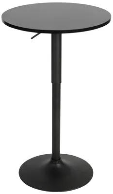 Obrázek produktu pro Design-Shop Barový stůl Lamoni   v85-106 cm x Ø60 cm - Černá/černá