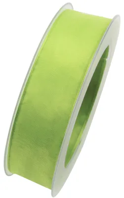 Produktbild von Organzaband mit formstablier Kante 25mm limone 20m Rolle (1m=0,40EUR) Goldina