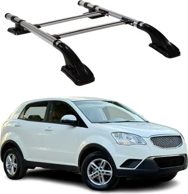 Image de KIT Barres de toit trans+long pour Ssangyong Korando 2011-2019 Aluminium Gris