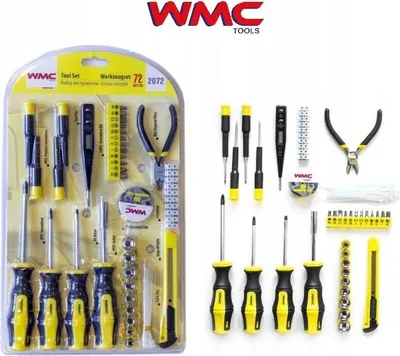 Obrázek produktu pro Wmc Sada Nástrojů 72Dílná Sada Klíčů Šroubovák Bity