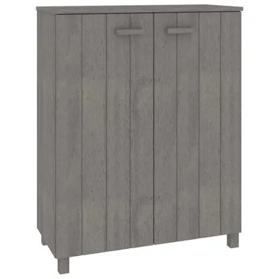 Obrázek produktu pro vidaXL Botník HAMAR Světle šedý 85x40x108 cm Borovicový masiv