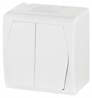 Immagine prodotto di Schalter Hermes2 2G Weiss Ip44 1002-00