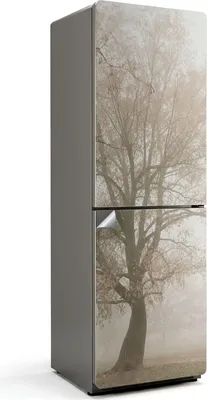 Obrázek produktu pro Mlžná krajina se stromem - Nálepka na lednici - Samolepka na lednici - Samolepicí fólie na lednici - Kuchyňské dekorace - 60x180 cm
