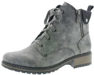 Produktbild von Rieker Schnürboots Z6844-46 Damen Warmfutter Stiefeletten, Größe:41 EU, Farbe:Grau
