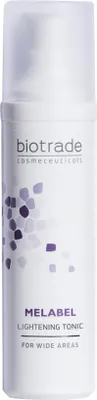 Produktbild von biotrade Melabel Hautpflegetonikum 60ml, aufhellend gegen Pigmentflecken, reguliert Talg und verfeinert Poren. Mit Kojisäure, Glykolsäure, Apfelsäure, Milchsäure. Nicht komedogen. Nicht kompatibel mit Retin-A/Vitamin-A-Derivaten.