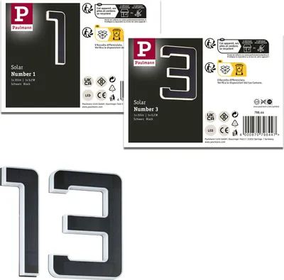Produktbild von Paulmann Bundle Solar LED Hausnummernleuchte Nummer 13