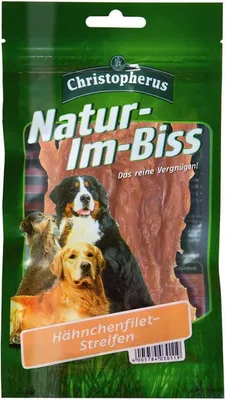 Produktbild von Christopherus Natur-Im-Biss Hähnchenfiletstreifen, Snacks, Hund, Adult, Huhn, 70 g
