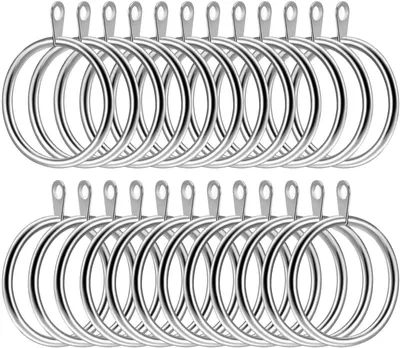 Zdjęcie produktu dla Sunnysam, 20 sztuk metalowych pierścieni do zasłon, trwałe i wszechstronne, średnica wewnętrzna 45 mm