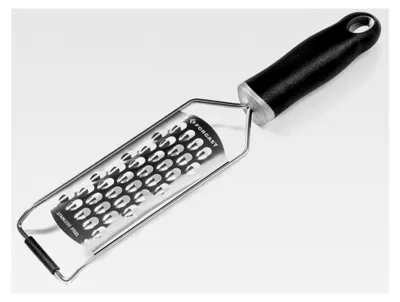 Produktbild von Handreibe mit breiter Klinge | Zitronenreibe | Grobmaschig | Edelstahl | Kunststoffgriff | Gesamtlänge 31 cm | Unverzichtbar in jeder Küche | Spülmaschinenfest