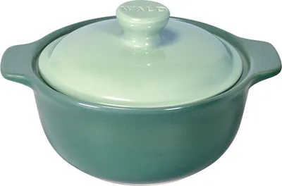 Produktbild von Wald - Topf mit Deckel Durchmesser 24 cm 002-FIA-VER aus grünem Ton mit einer einfachen und recycelbaren Geschenkbox zum Schutz der Umwelt, widerstandsfähige Verpackung, 1