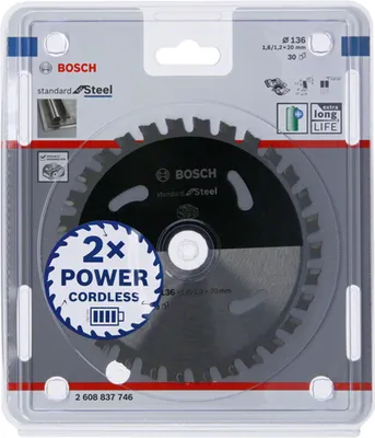 BOSCH Kreissägeblatt Standard Stahl 136x20 mm 30 Zähne