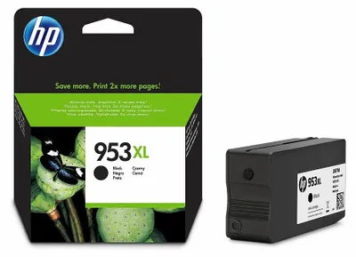 Zdjęcie produktu dla HP Oryginalny czarny wkład atramentowy 953XL, Wysoki, Czarny, Tusz na bazie pigmentu, 42,5 ml, 1 szt., 2000 stron(y)