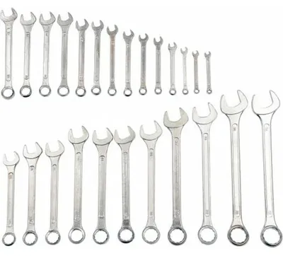 Maul-Ringschlüssel-Set VOREL 25-teilig, Größen 6-32 mm, Stahl