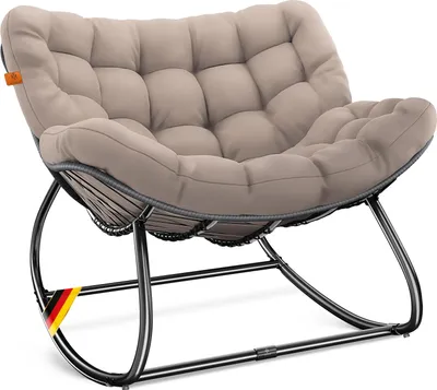 Produktbild von KESSER® Schaukelstuhl für drinnen & draußen Schaukelsessel ergonomisch