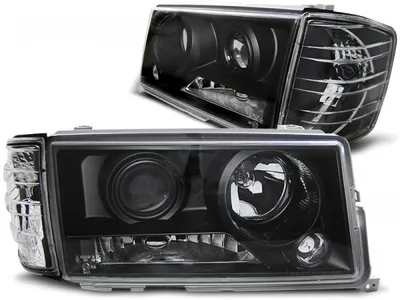 Produktbild von Scheinwerfer Klarglas Projektor passend für Mercedes 190 W201 Bj. 82-93 Schwarz