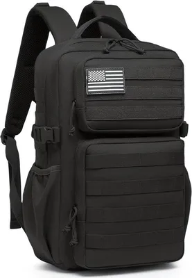 Produktbild von Taktischer Rucksack für Herren, 30 Liter – Wasserdichter Tagesrucksack mit MOLLE-System und Flaschenhalter – Ideal für Outdoor-Aktivitäten, Camping und Abenteuer