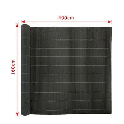 Produktbild von LZQ 160x400cm Sichtschutzmatte PVC Bambus Sichtschutz Garten Sichtschutzzaun Balkon Zaun Windschutz Balkonverkleidung Anthrazit