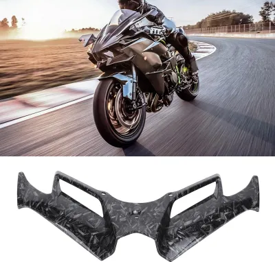 Produktbild von Motorrad-Frontverkleidungs-Winglet zur Verbesserung der Fahrstabilität, aerodynamischer Flügel für Nmax125 Nmax155 2020–2022, Kohlefaser-Stil