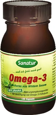 Produktbild von Sanatur Cholesterinspiegel Omega-3 pflanzlich Kapseln, 120 St. Kapseln