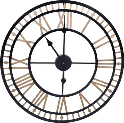 Image de Horloge murale or Horloge de cuisine 80 cm Décoration salon avec chiffres romains