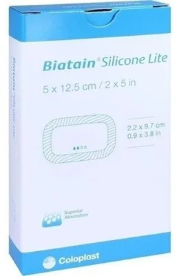Obrázok produktu pre Biatain Silicone Lite penový obväz 5x12,5cm, 5 ks VER