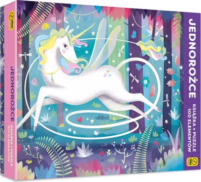Produktbild von Jednorożce. Puzzle 100 elementów + książka