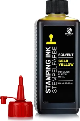 Produktbild von Lenizett Solvent Stempelfarbe für glatte Untergründe, gelb